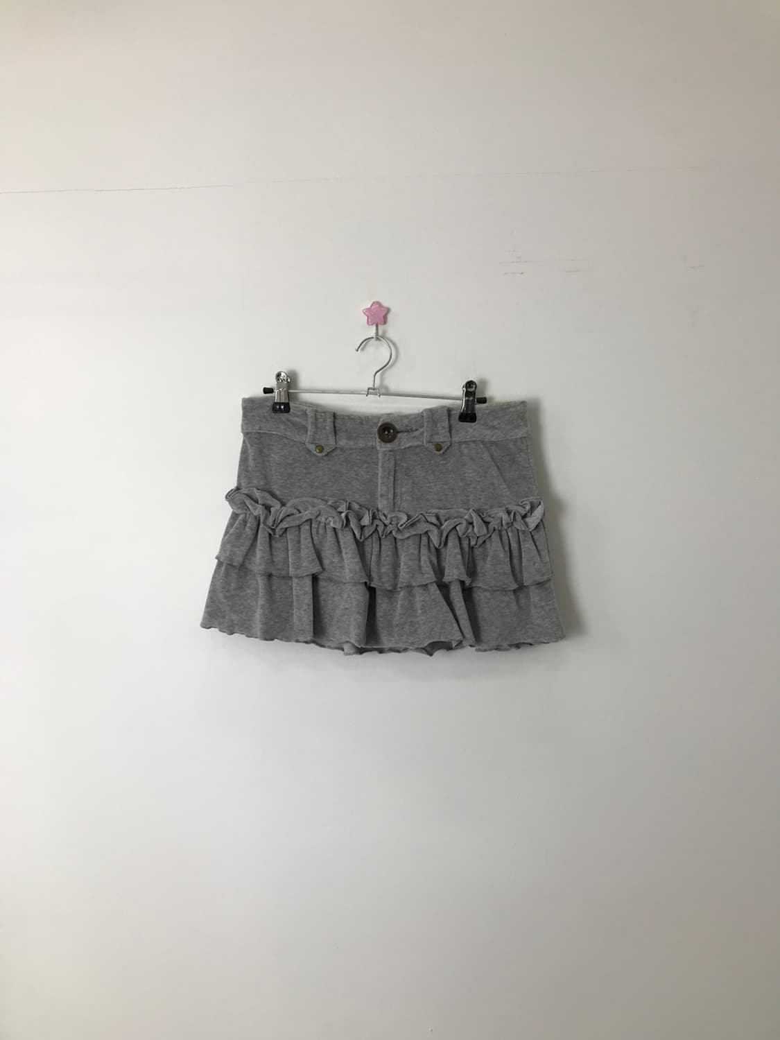 Jpn Dosch Gray Tiered Ruffle Mini Skirt 상품이미지3