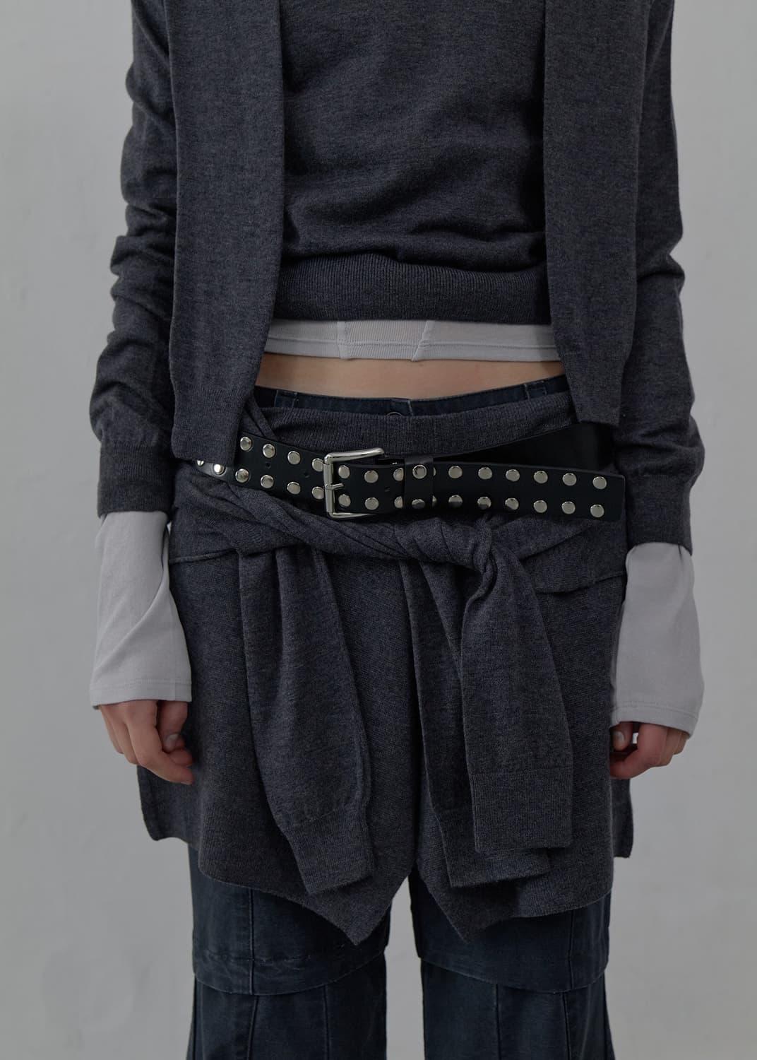 LCDC-TIED DETAIL LAYERED KNIT SKIRT 판매 상품이미지1