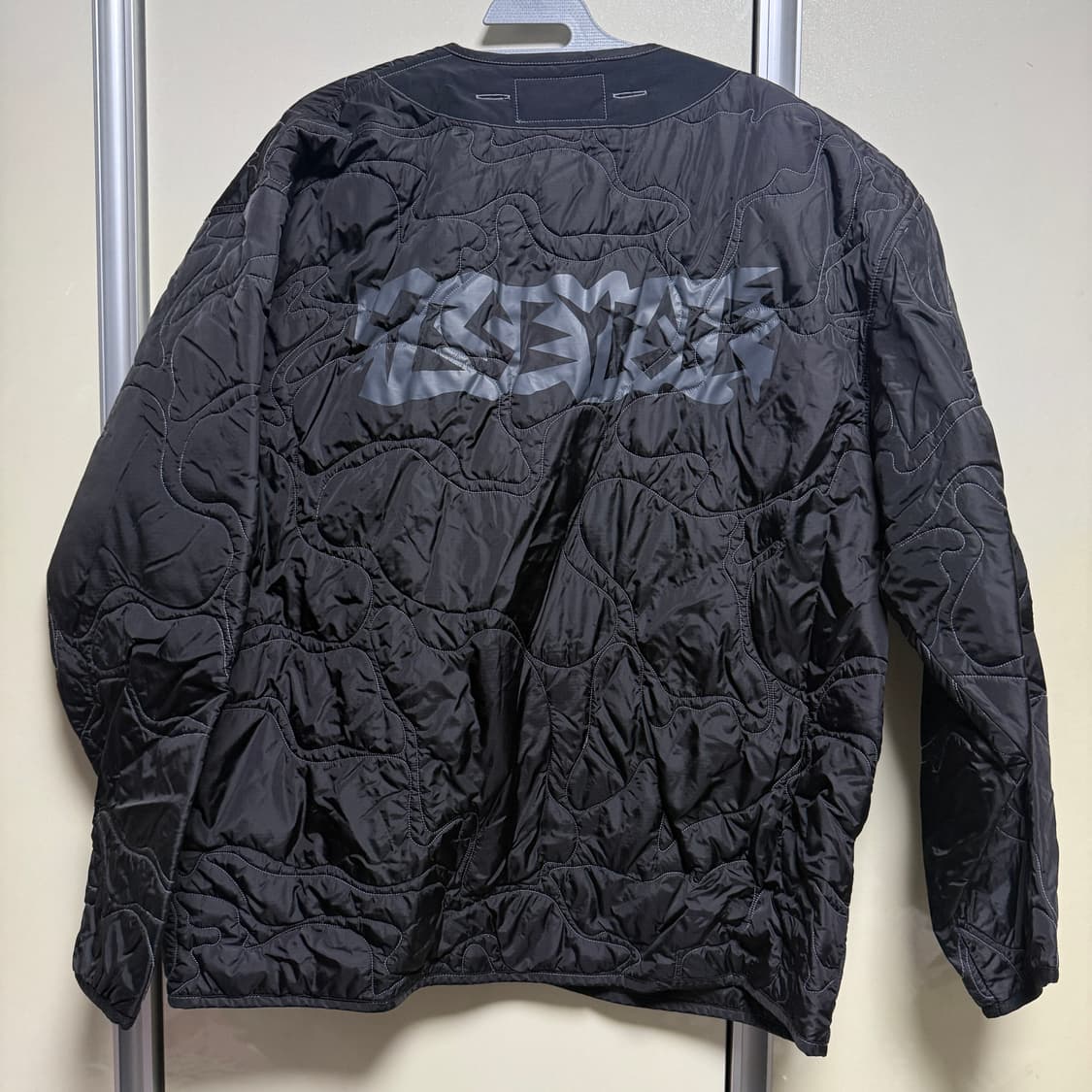 예스아이씨 - 퀼티드 카모 라이너 자켓 블랙 M 경량패딩 상품이미지2