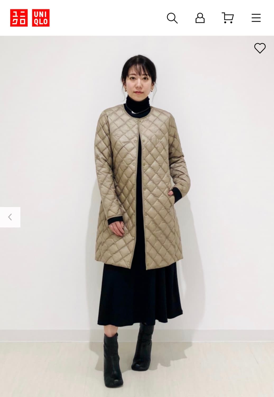 유니클로 퀼팅 경량 롱패딩 XXL 상품이미지8