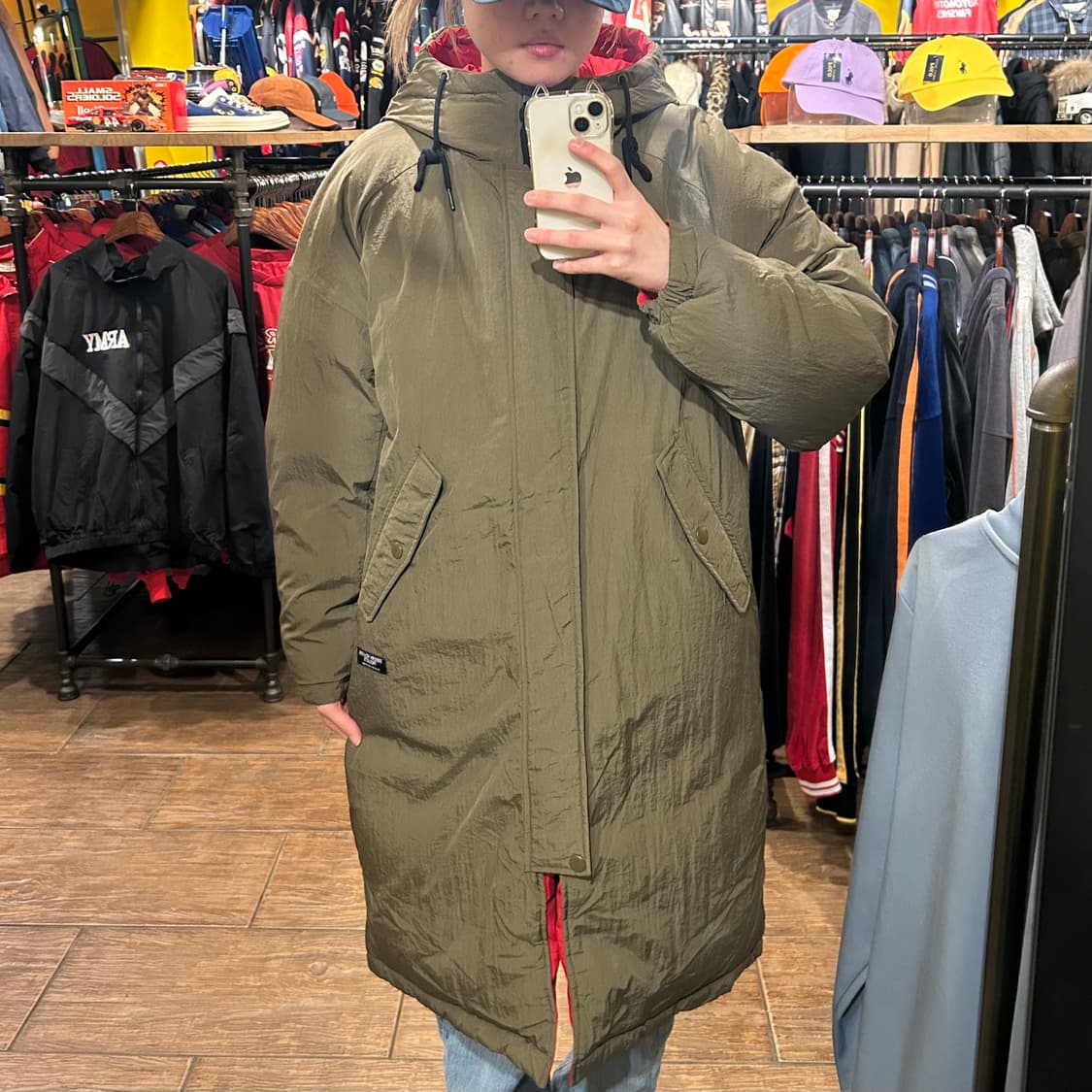 [HI]  그레고리 야상 롱패딩 카키 상품이미지2