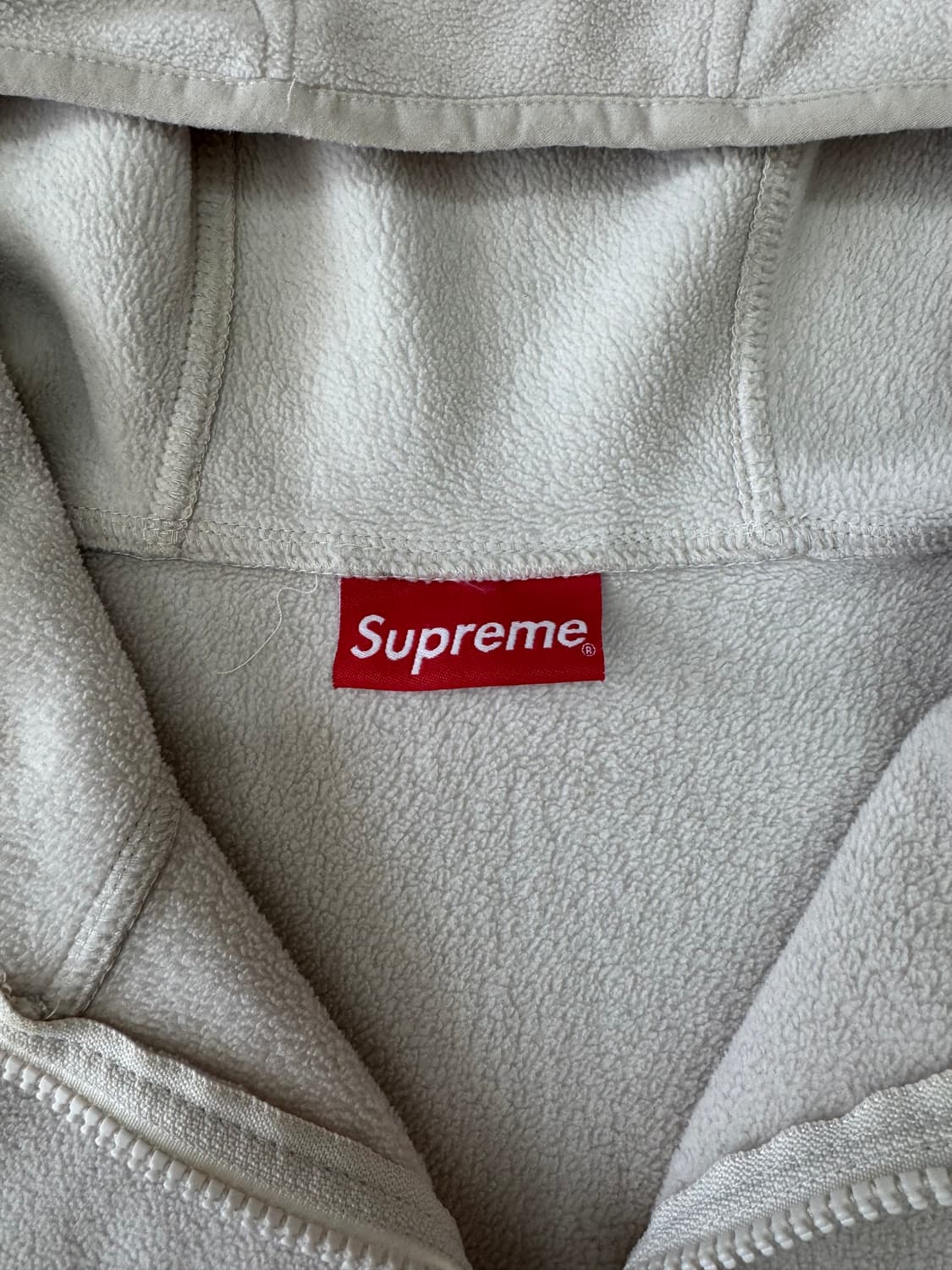 슈프림 폴라텍 페이스마스크 하프 집 풀오버 스톤 - 22FW (L)  상품이미지4