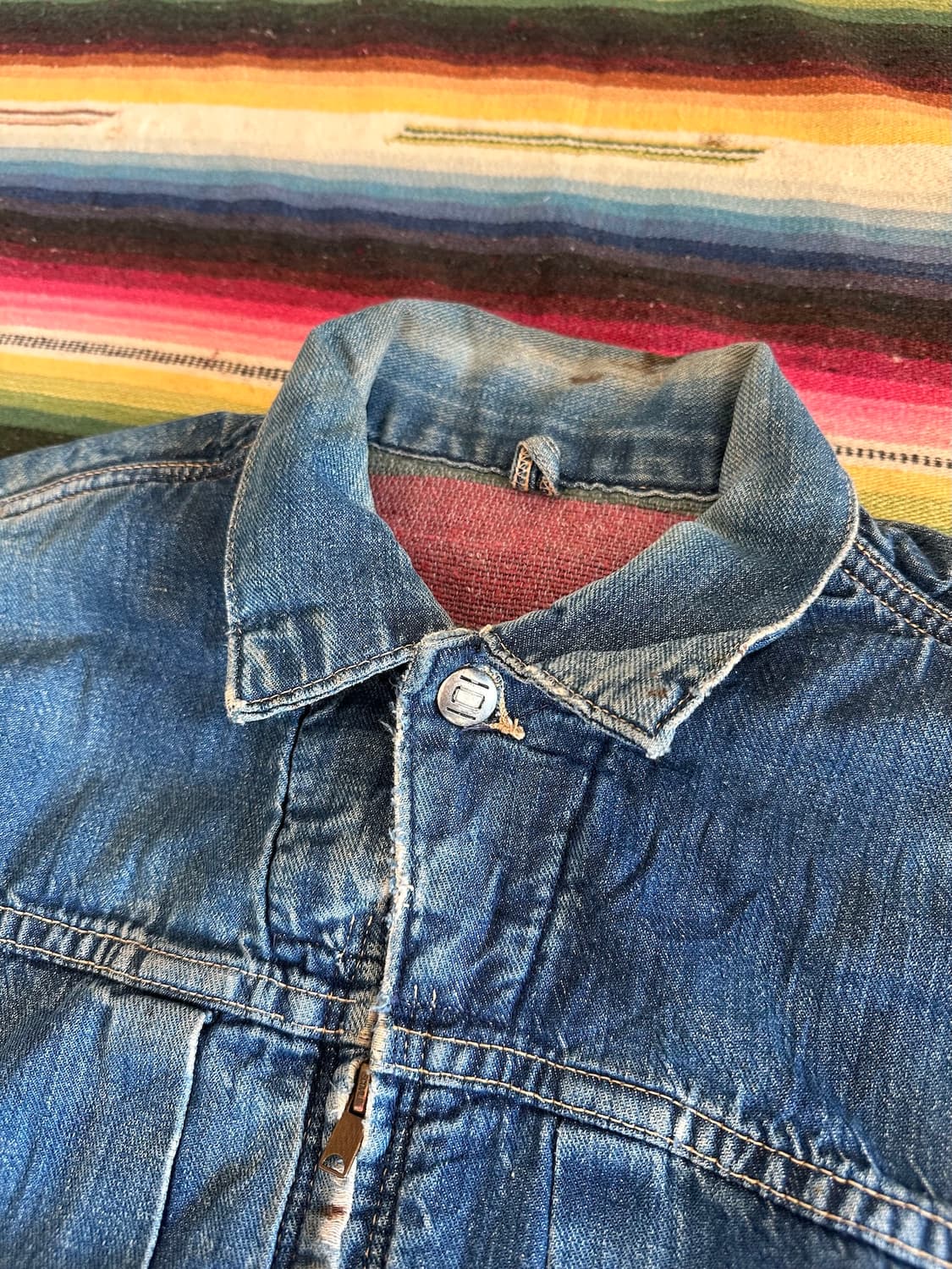 50s USA 빈티지 몽고메리워드 101 2세대 셀비지 데님 자켓 rrl 상품이미지3