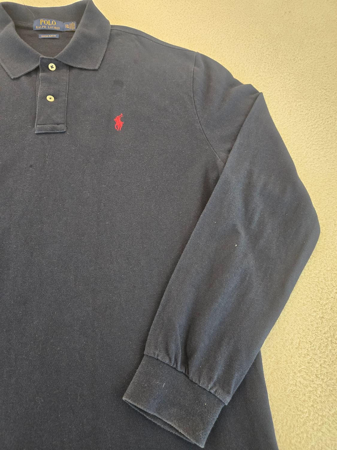 폴로 랄프로렌 블랙 긴팔 폴로티 XXL 상품이미지4