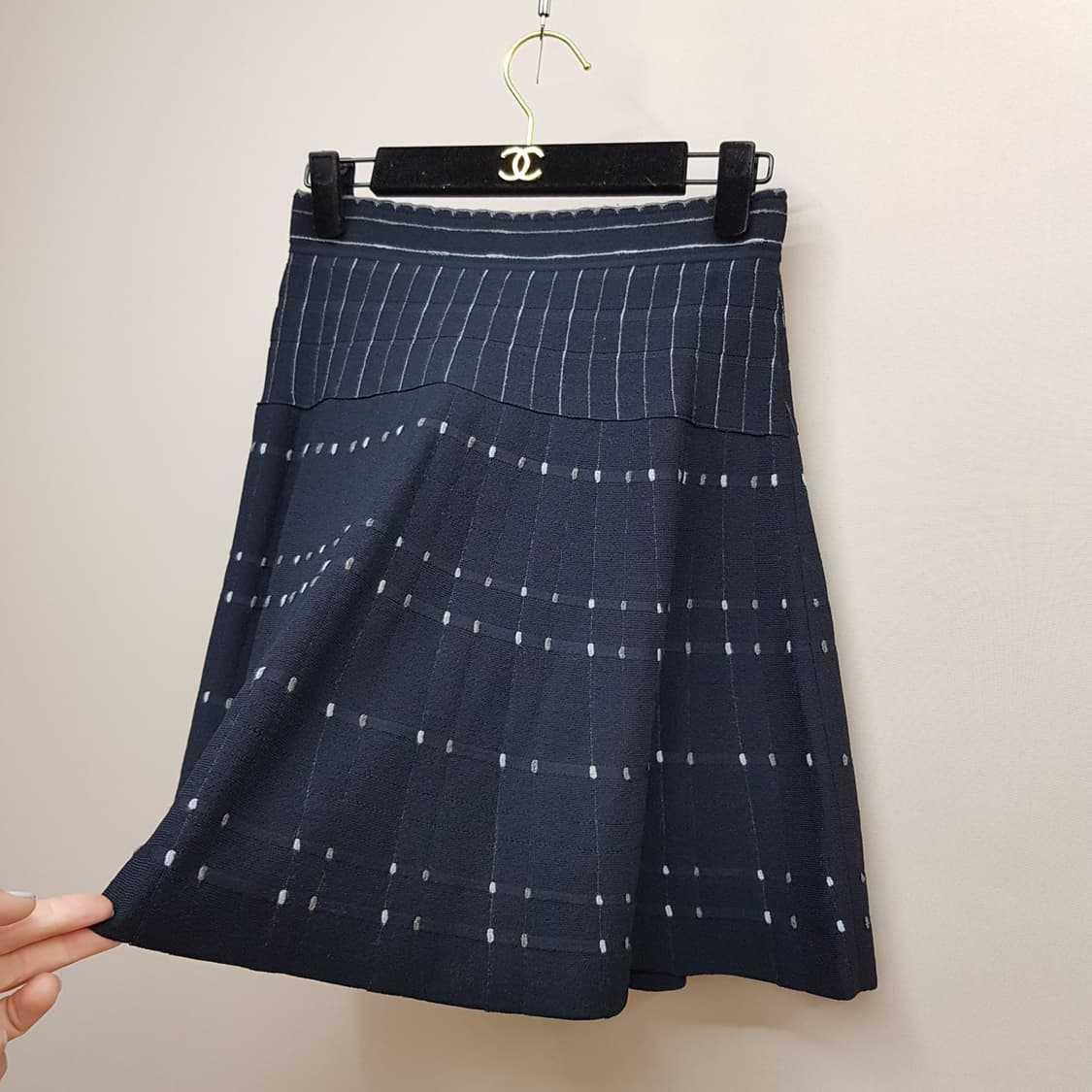 한섬 SJSJ  도트 스트라이프 니트 투피스 세트  F사이즈 상품이미지7