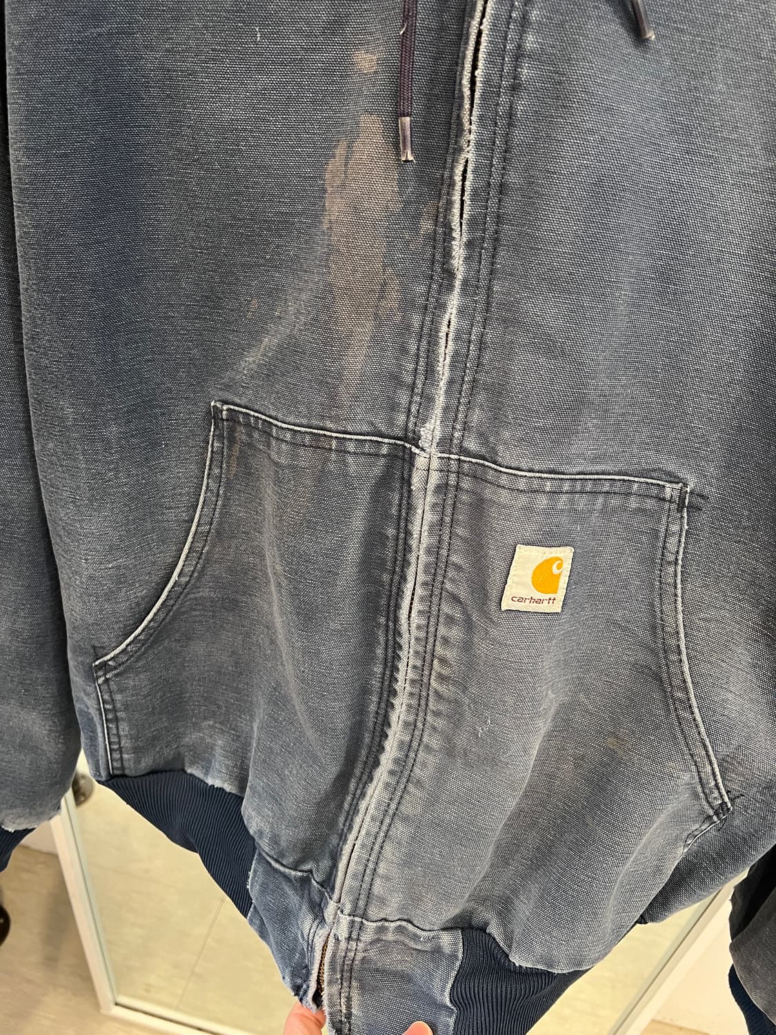 00s Carhartt 칼하트 덕 액티브 페이딩 후드 워크 자켓 상품이미지8