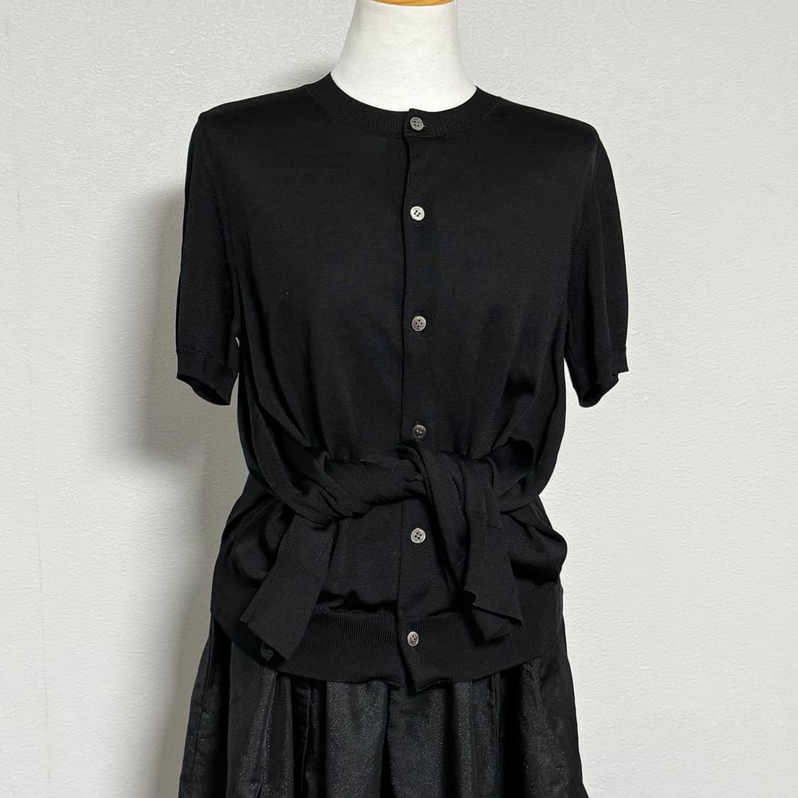 20ss 꼼데가르송 메인라인 반팔 긴팔 이중 가디건 m 상품이미지3