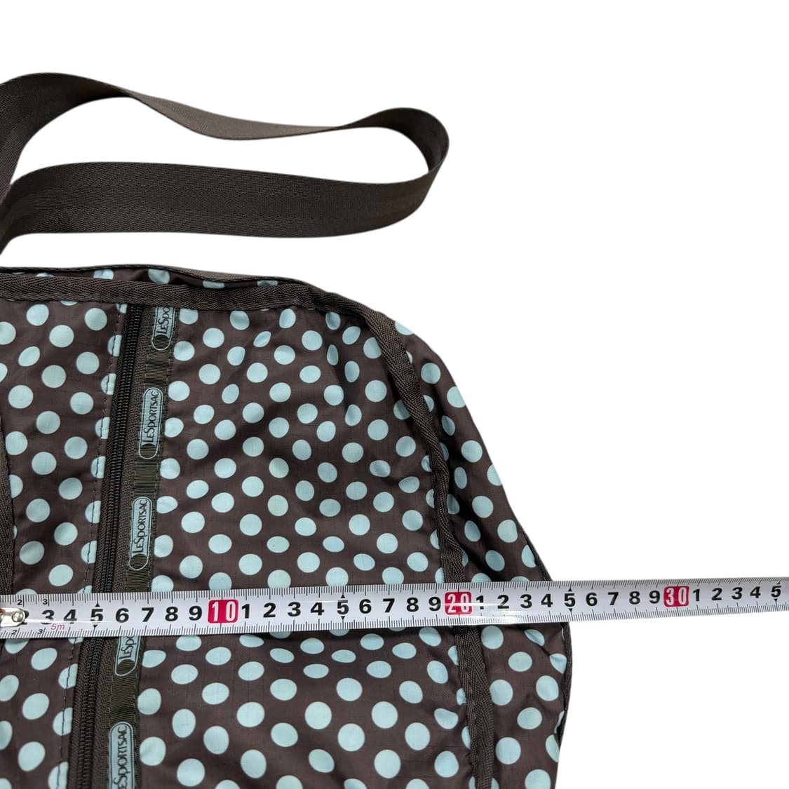 레스포삭 모리걸 도트 땡땡이 민트초코 브라운 크로스백 가방 상품이미지7