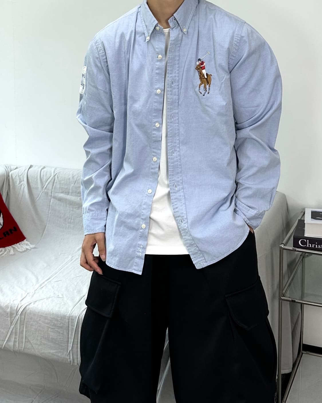 폴로 랄프로렌 옥스포드 빅포니 셔츠 L 상품이미지2
