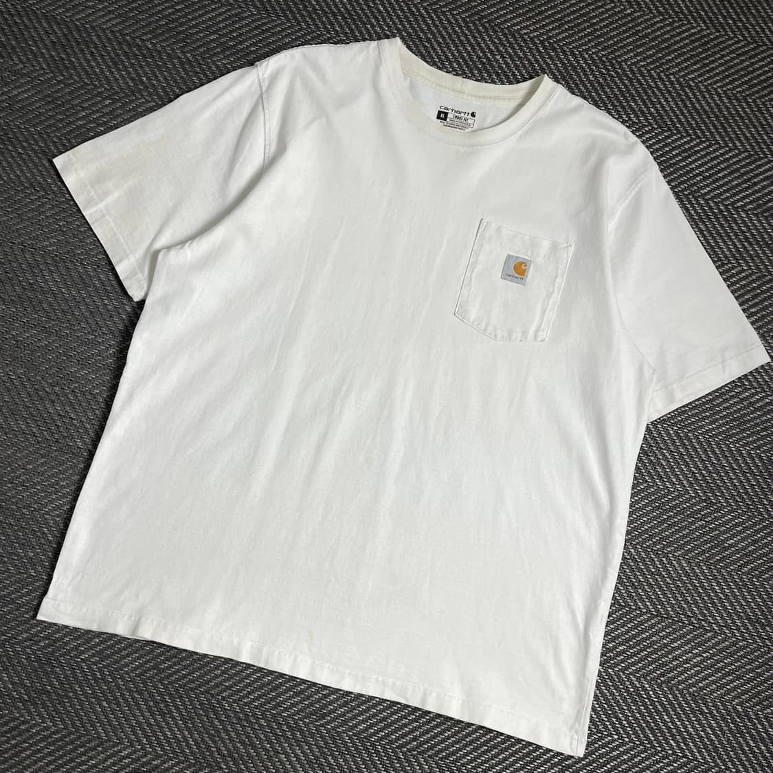 칼하트 루즈핏 워크웨어 로고 포켓 반팔 티셔츠 화이트 y 4850 상품이미지1
