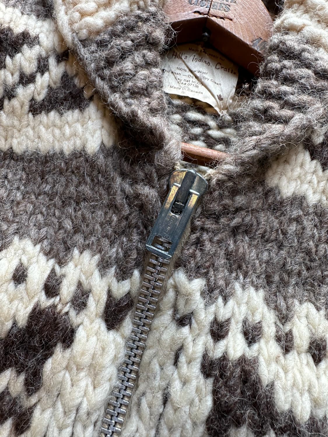 80s Hill's Indian Crafts캐나다 헤비울 코위찬 스웨터 상품이미지7