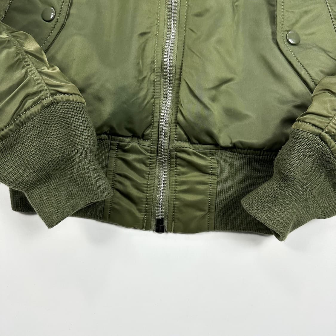 알파인더스트리 ma1 카키 항공점퍼 자켓 (XS) 상품이미지4