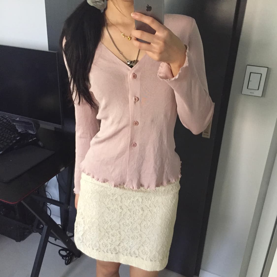 comme ca models 플라워 레이스 페어리 히메갸루 스커트 상품이미지2