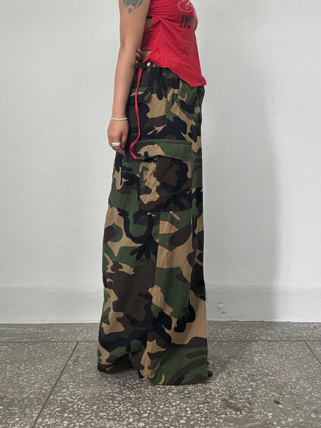 밀리터리 롱 스커트 상품이미지5