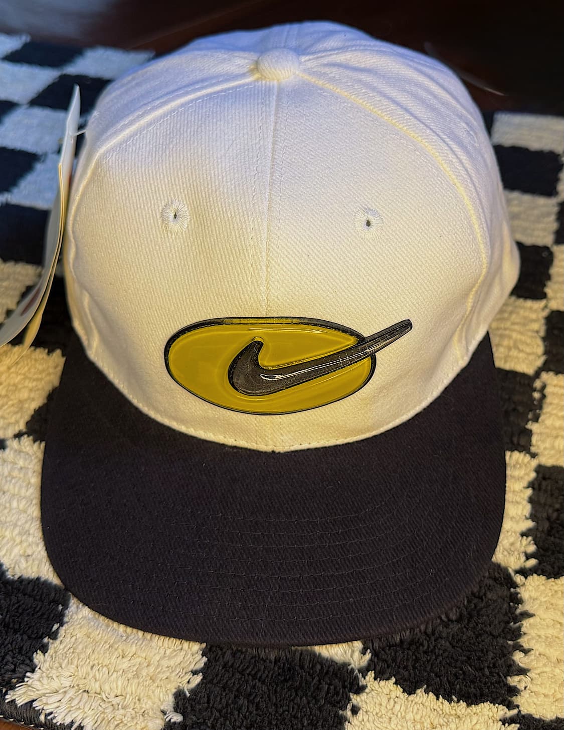 [새상품]90s 나이키 빈티지 3D 타원형 고무 로고 스냅백 상품이미지1