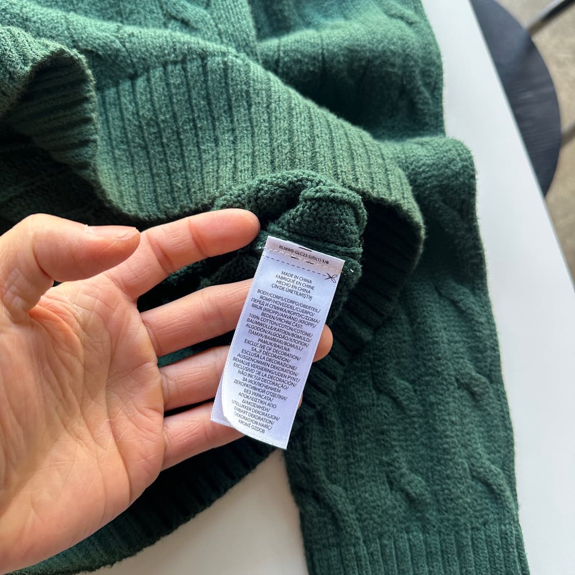 폴로 랄프로렌 딥그린 케이블 니트 M 상품이미지4