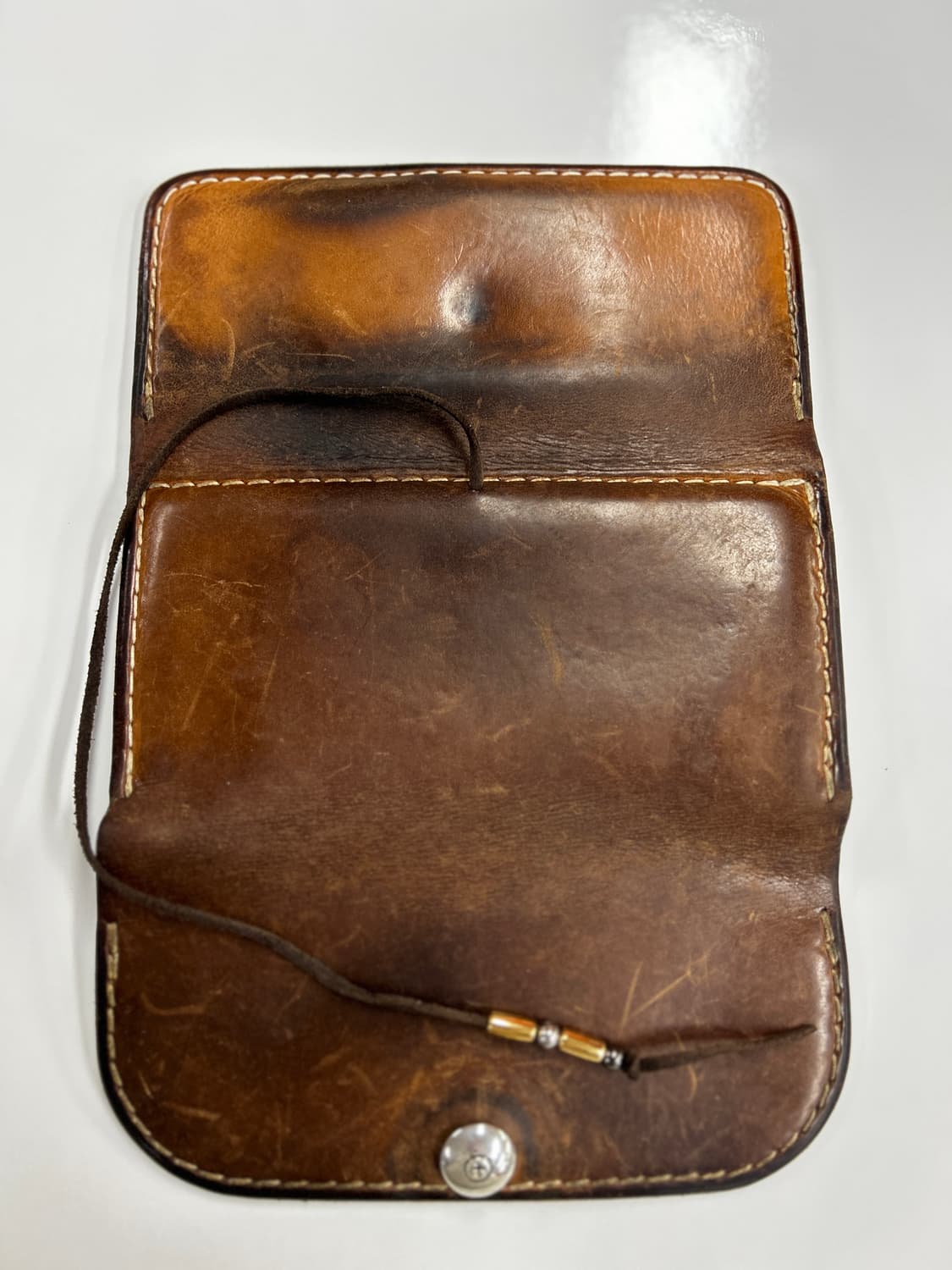 GOROS 고로스 네츄럴 브라운 새들레더 이글콘초 중지갑 상품이미지10