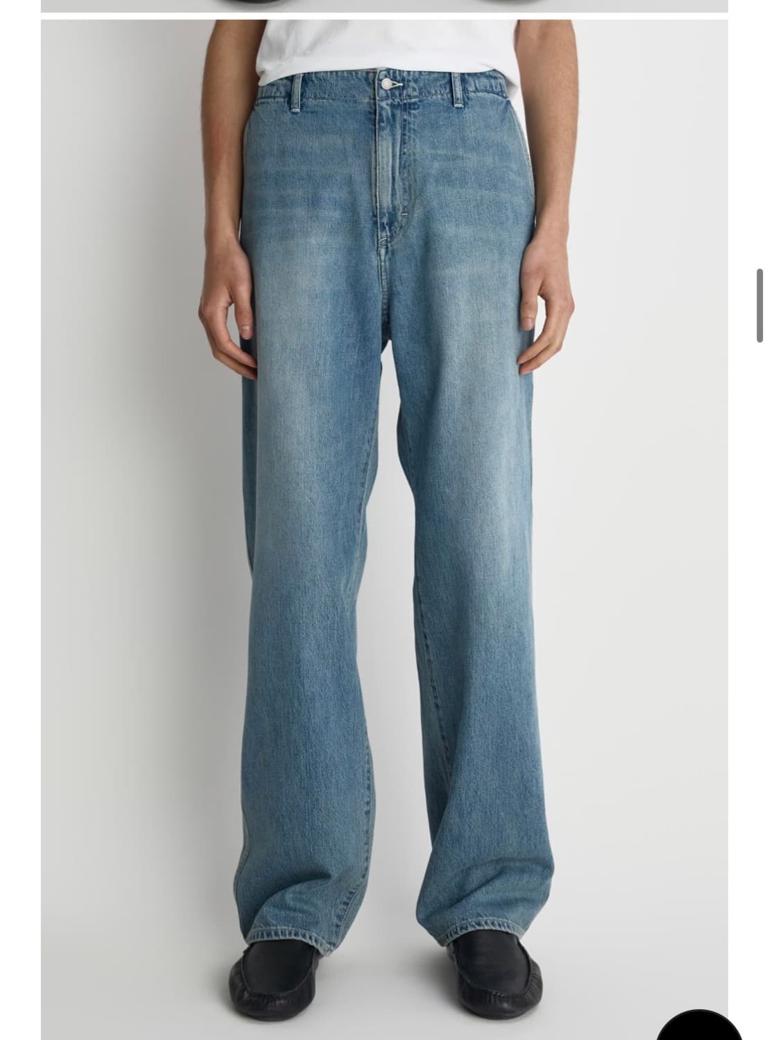 포터리 원워시드 와이드 데님(light) 미드블루 3 상품이미지2