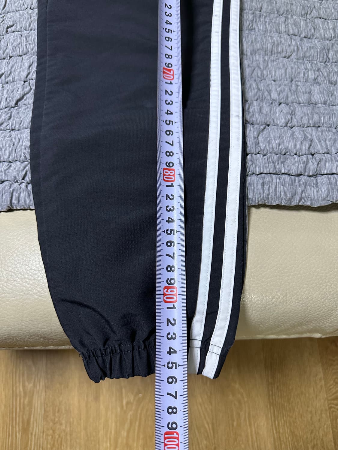 아디다스 삼선 트레이닝 바지 바스락 블랙 상품이미지5