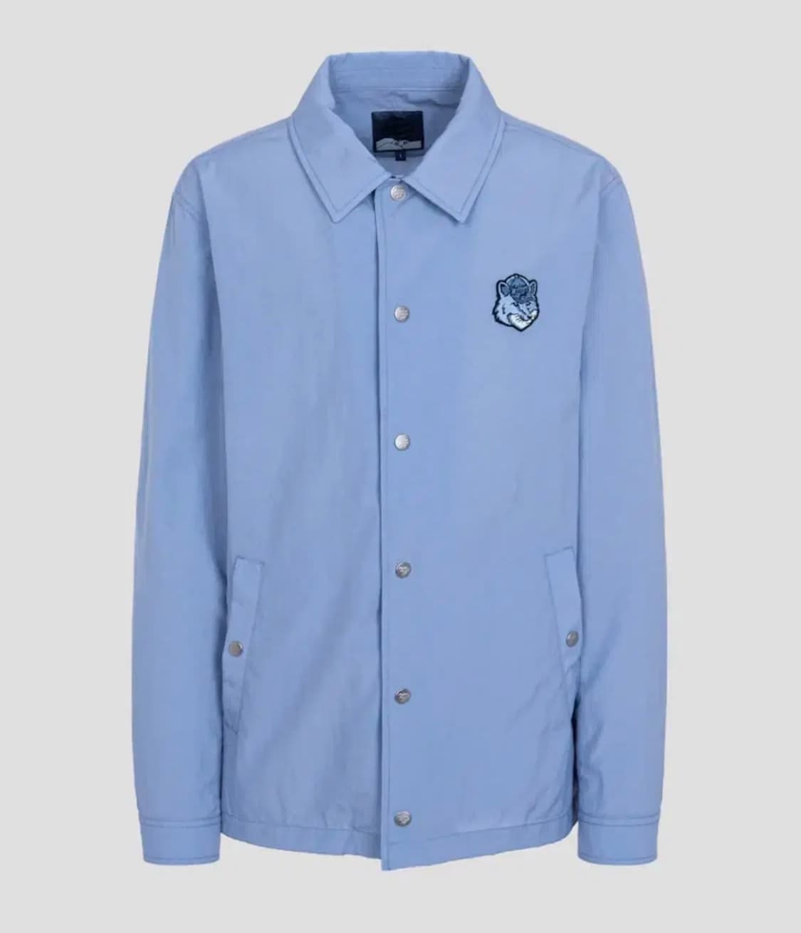 새상품(XXL) 메종키츠네 나일론 골프 자수로고 코치자켓 스카이블루 상품이미지5