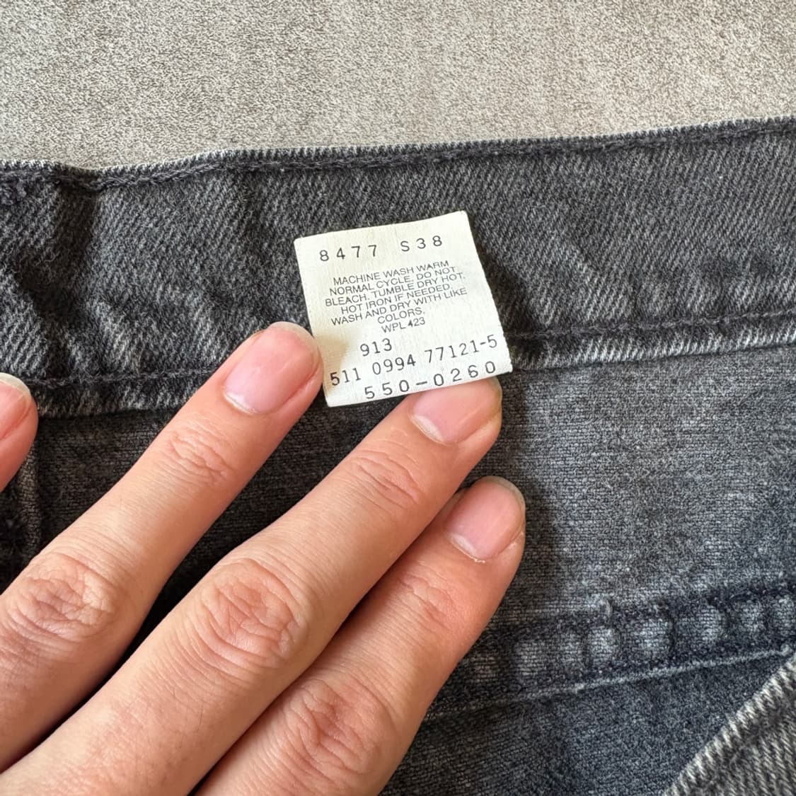 94년 미국 생산 리바이스 550 데님 블랙 팬츠 바지 상품이미지5