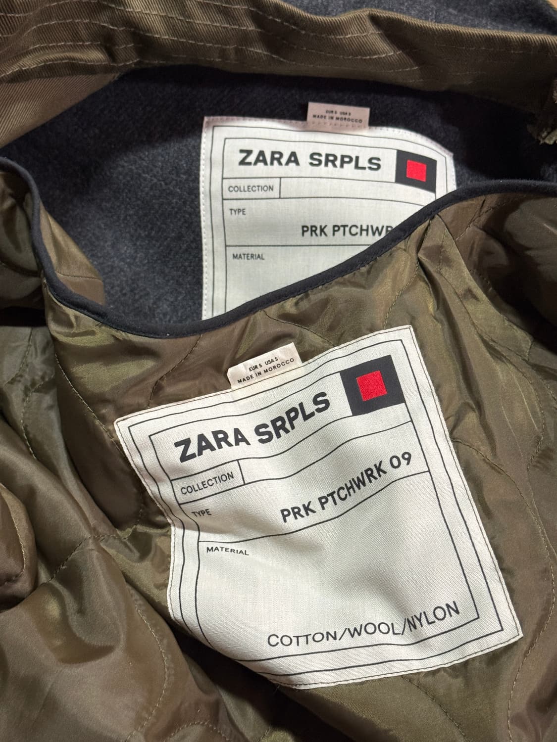 자라 울 믹스 피쉬테일 파카 상품이미지3