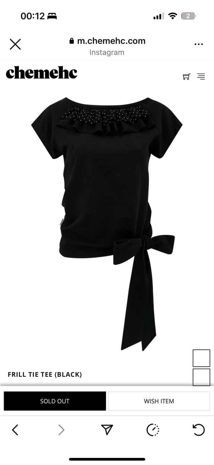 체메씨 FRILL TIE TEE 상품이미지1