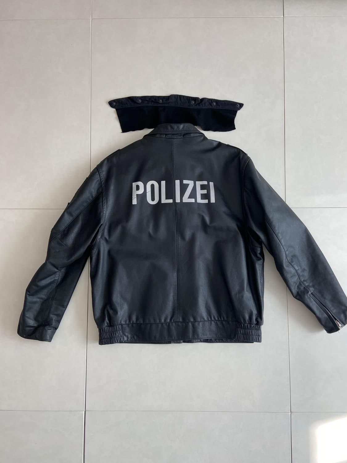 빈티지 독일경찰 Polizei 레더자켓 상품이미지2
