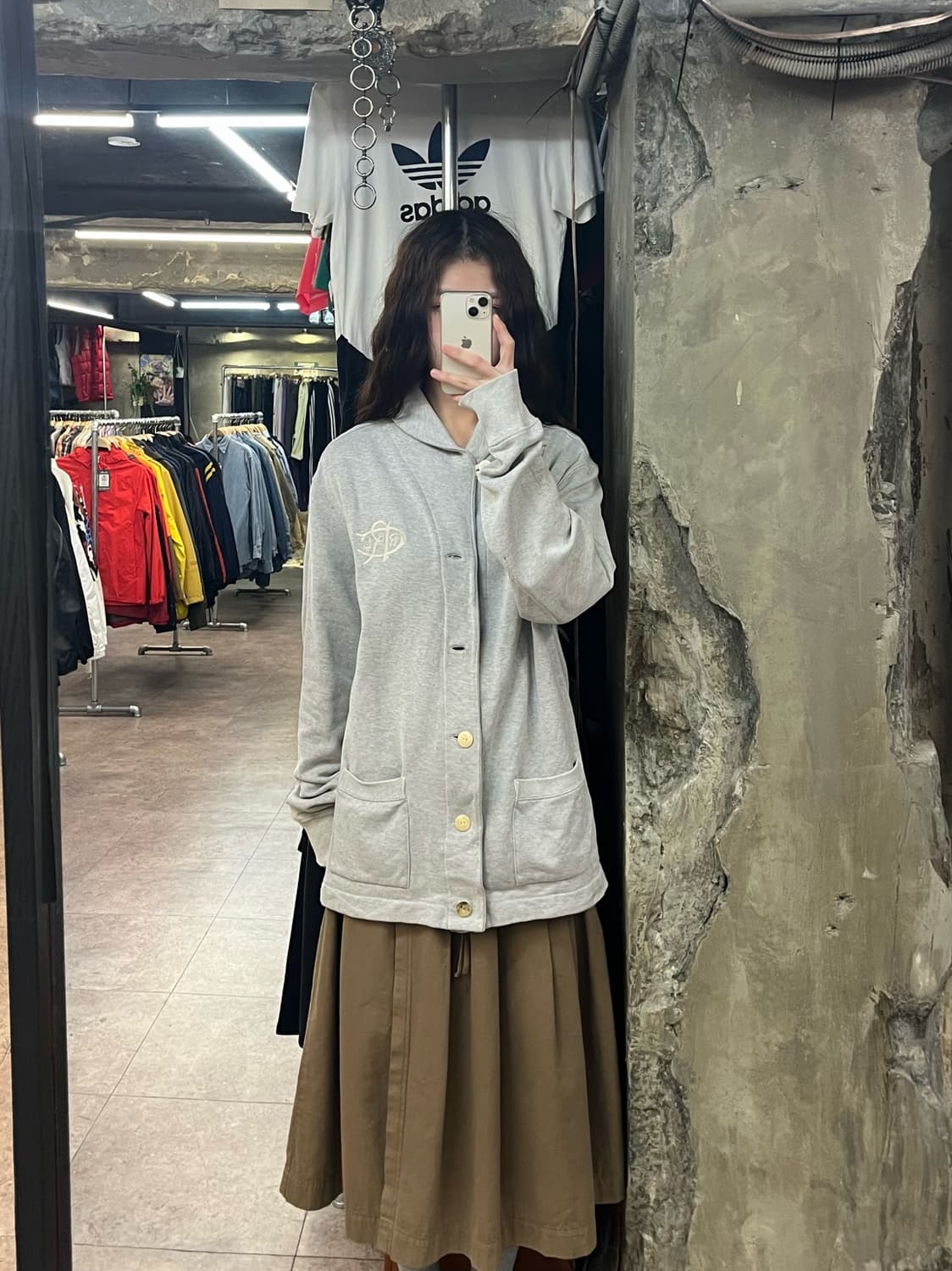 랄프로렌 럭비 가디건 그레이 L #csz2296 상품이미지2