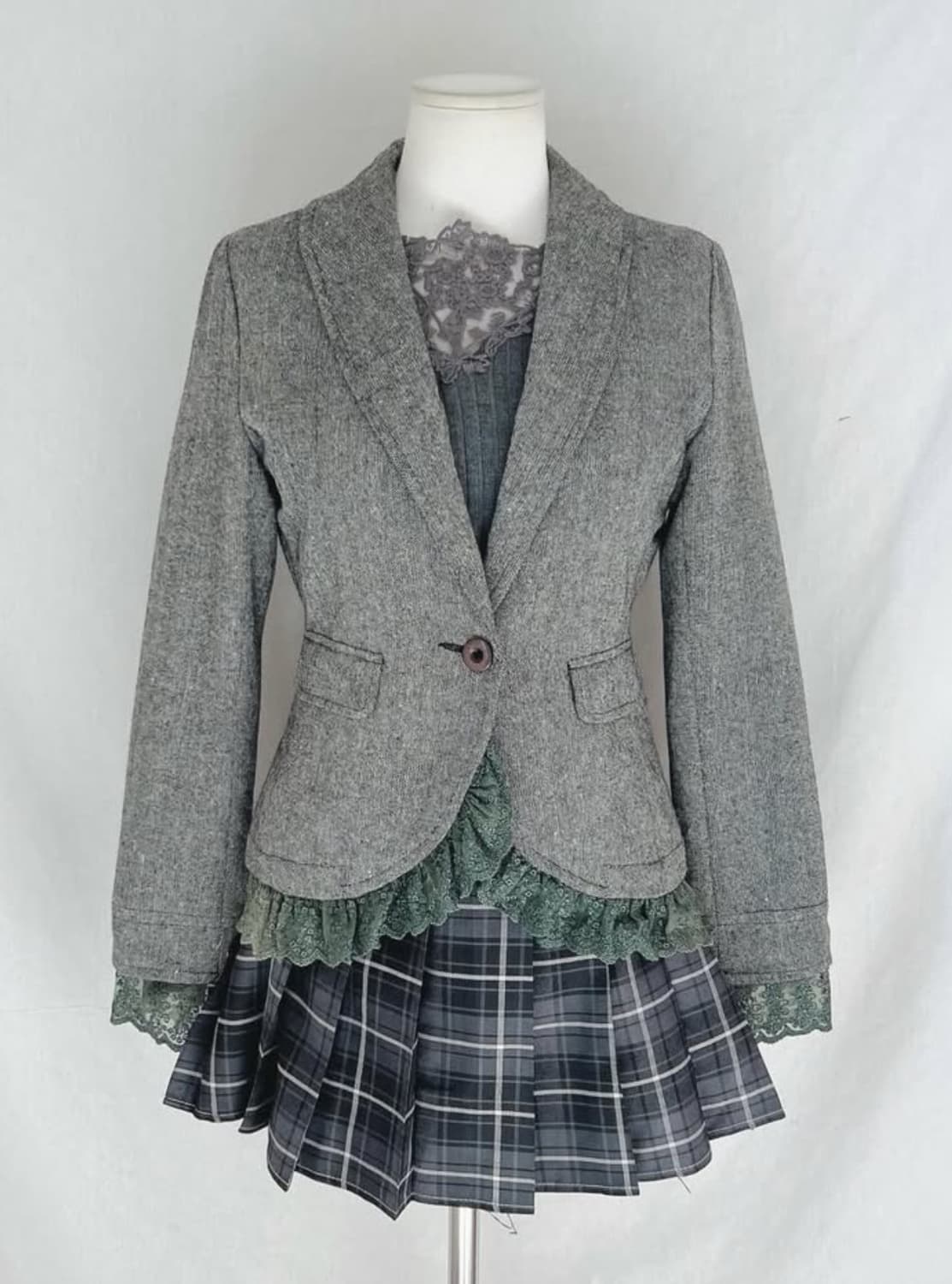 일브 회색 프릴 자켓 상품이미지2