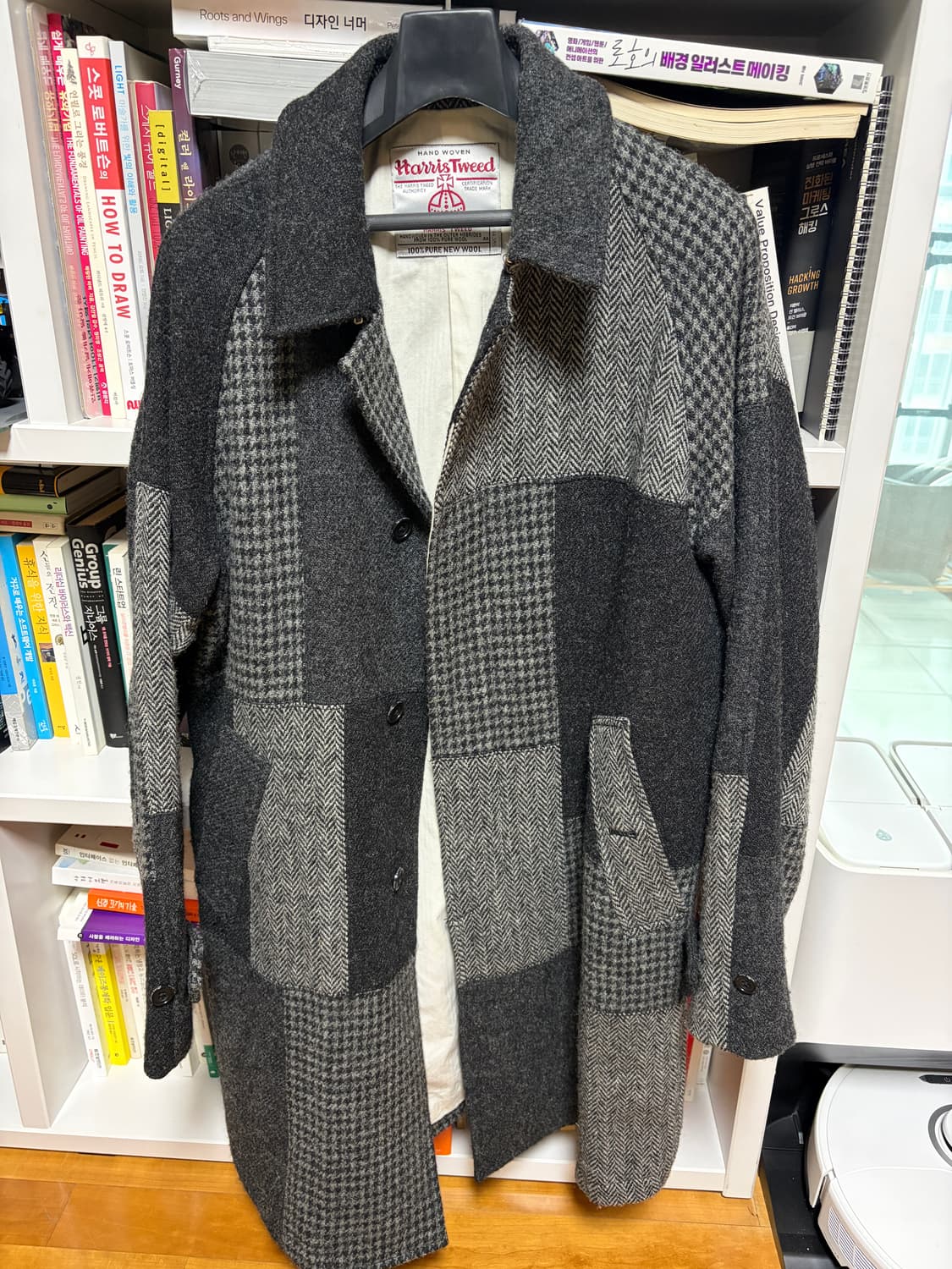 (L)빔즈 플러스 해리스 트위드 코트 그레이  상품이미지1