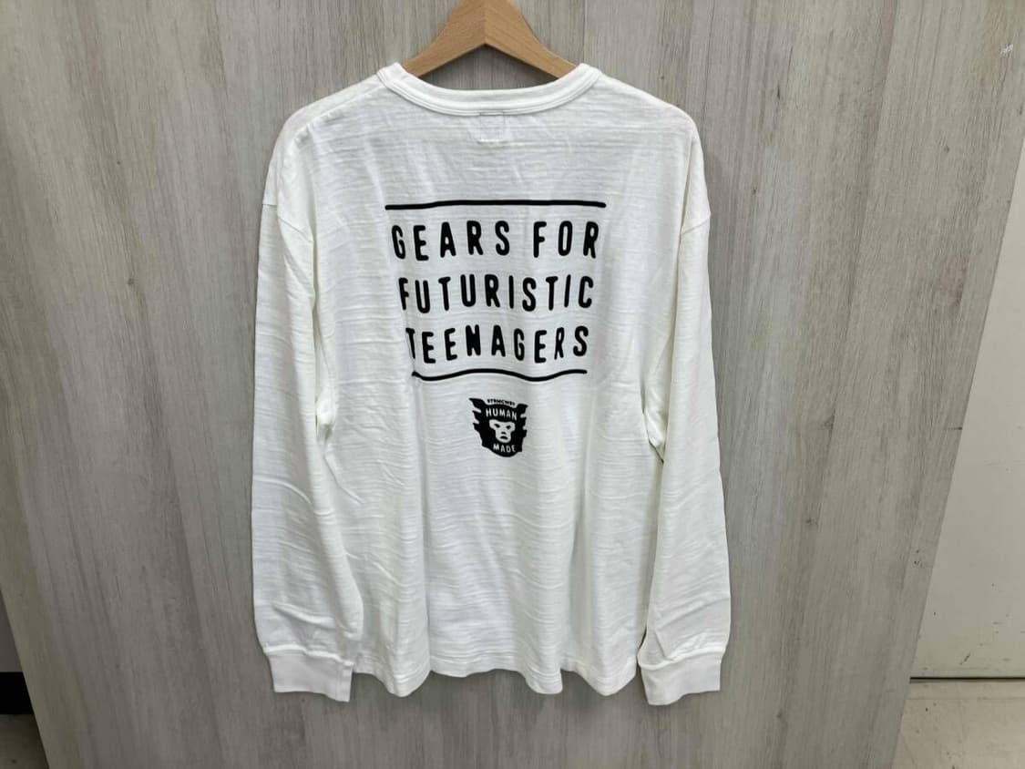 휴먼 메이드 클래식 롱슬리브 티셔츠 화이트 상품이미지2