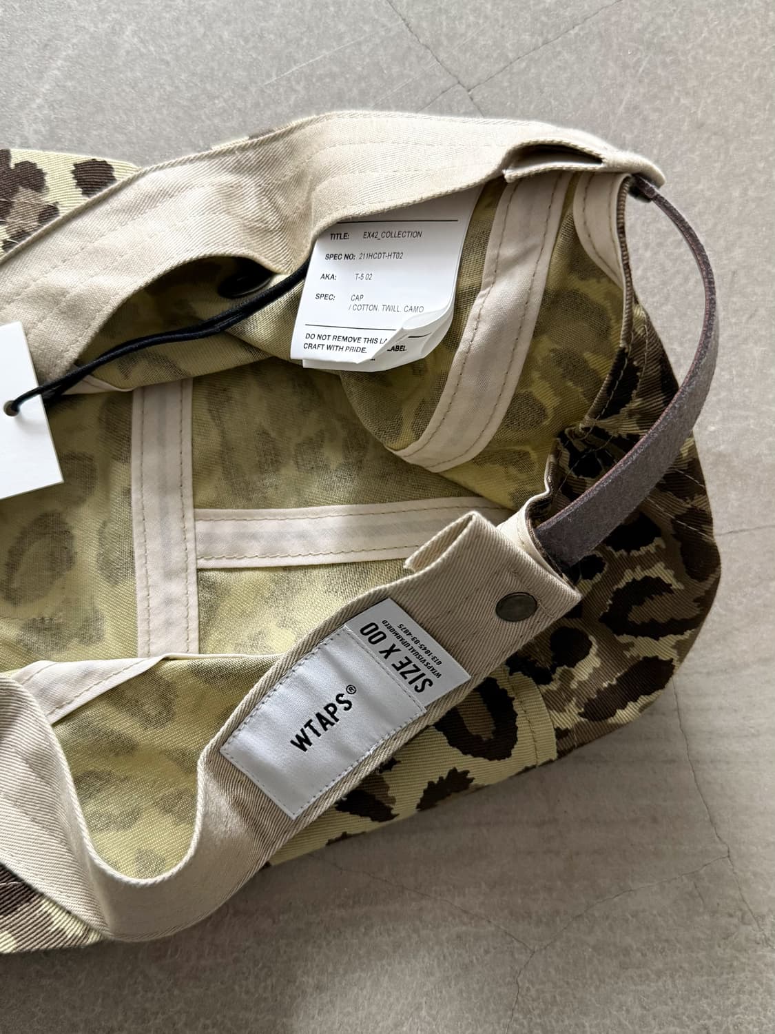WTAPS 211HCDT-HT02 TWILL CAMO CAP 상품이미지6