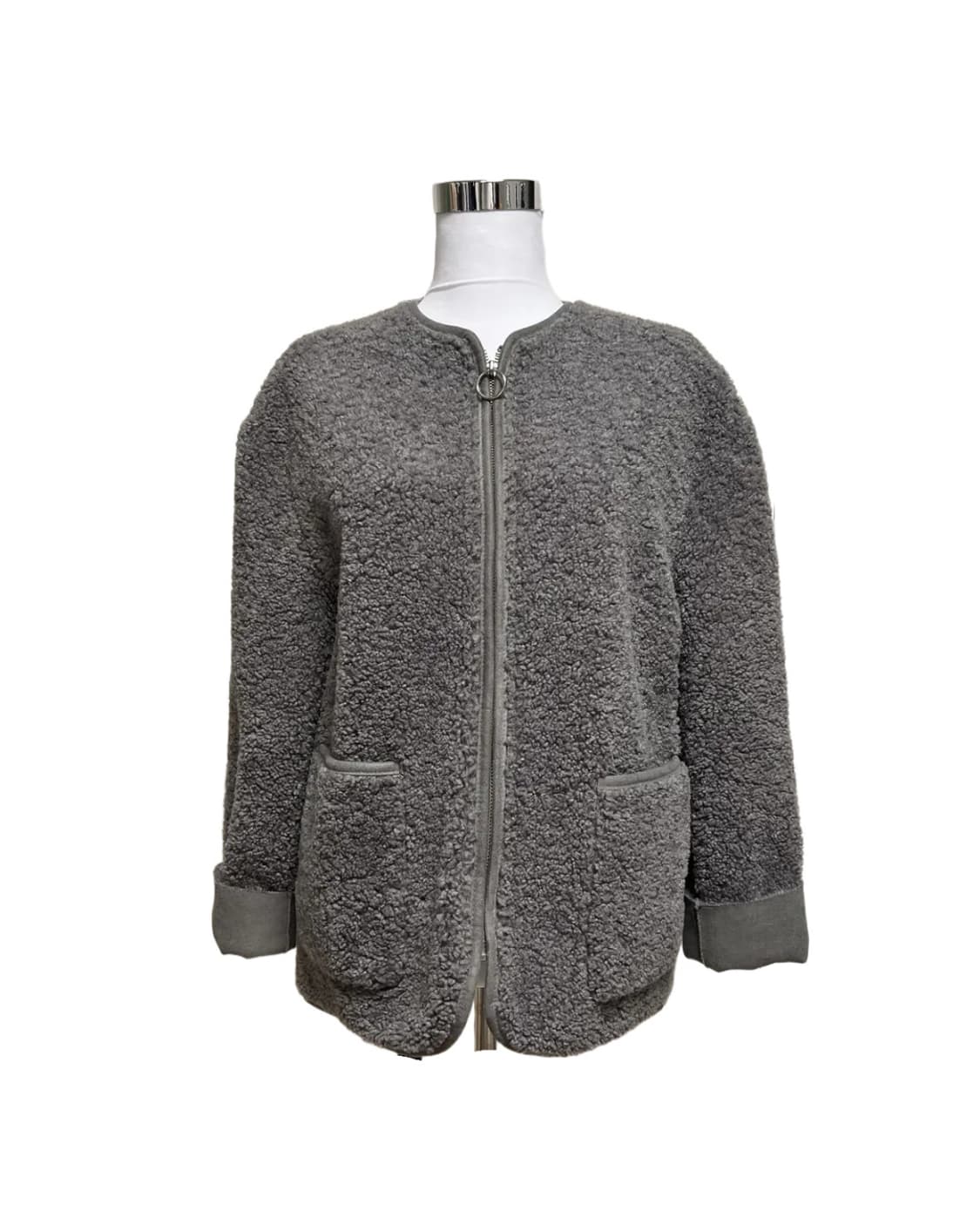 Gray fleece zip up 상품이미지5