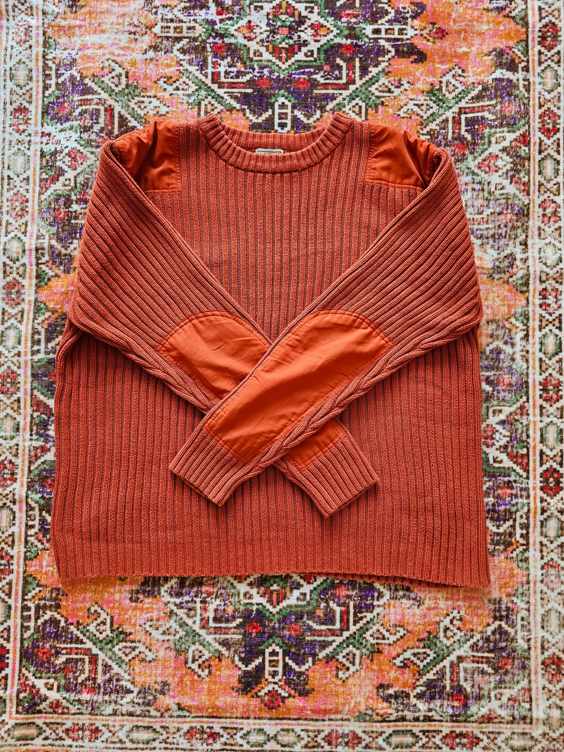 90s LL Bean 코만도 니트 오렌지 (XL) 상품이미지2