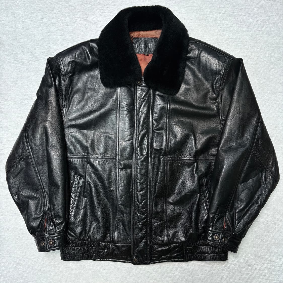 빈티지 소가죽 봄버자켓 상품이미지2