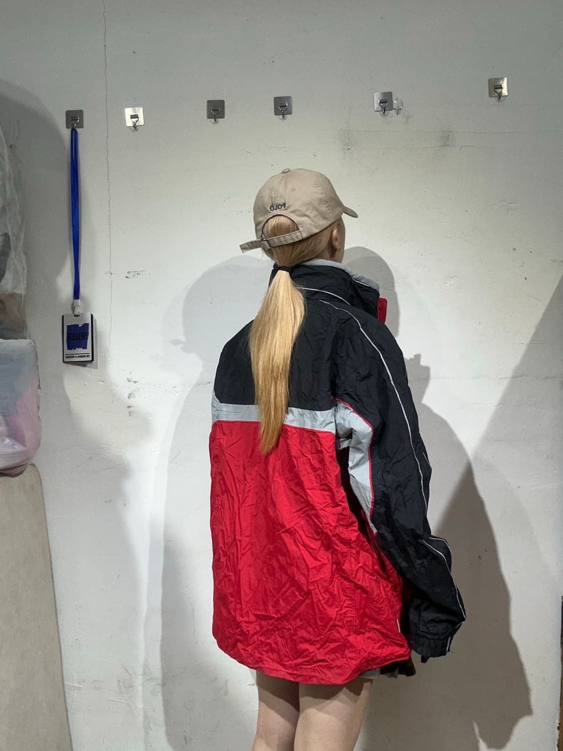 컬럼비아 블랙 레드 등산용 바람막이 트래킹 자켓 M 상품이미지3