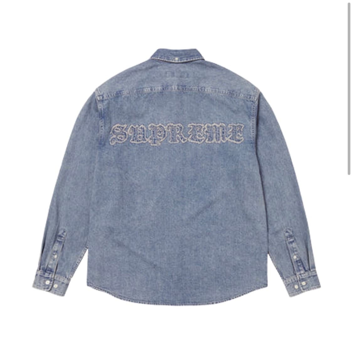 슈프림 아플리케 데님 셔츠 인디고 - 25FW 상품이미지1