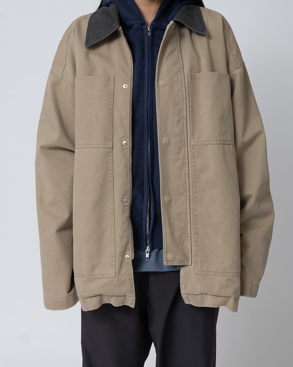 FABEUR 코튼 워크자켓 베이지 상품이미지3