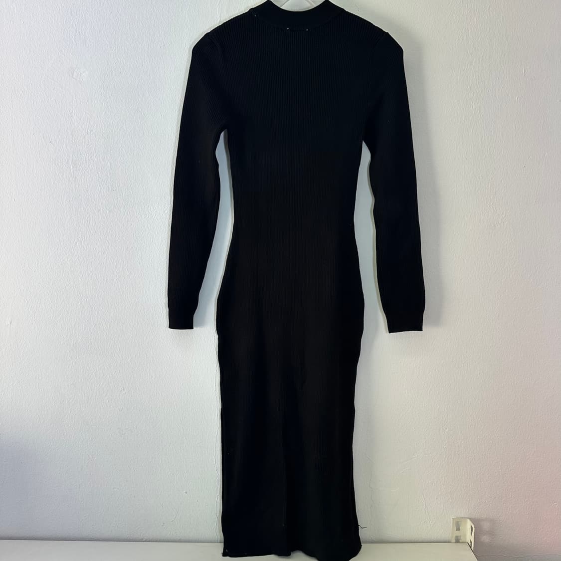 XS-S 캉골 X H&M 블랙 모크넥 니트 원피스 상품이미지4