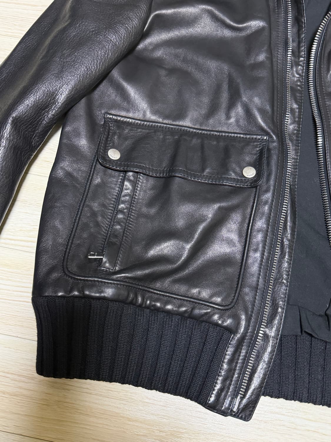 구찌 by 톰포드 블랙 램스킨 레더 자켓 50 상품이미지8