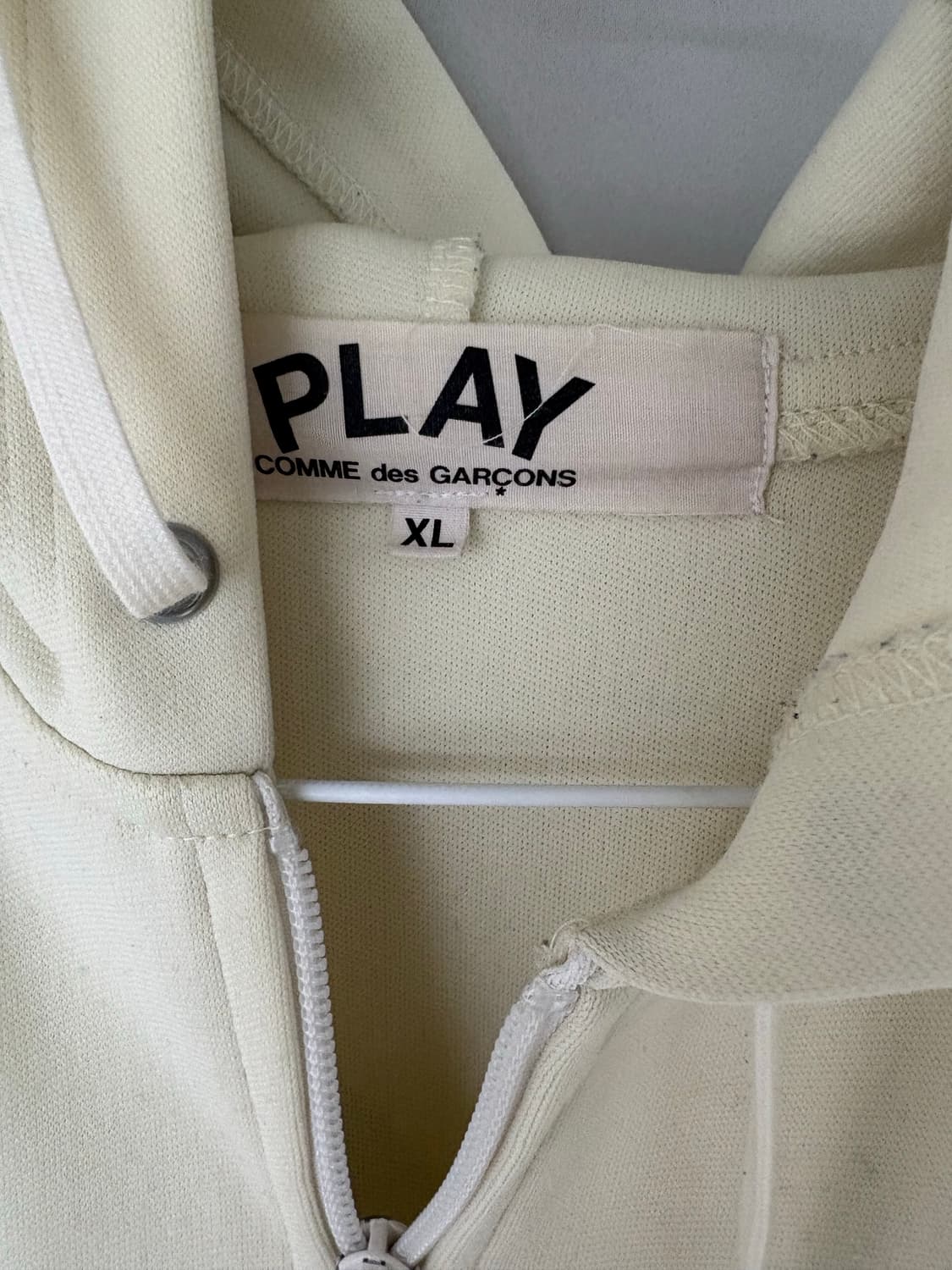 꼼데가르송 Play 아이보리 후드집업 블랙와펜 상품이미지2