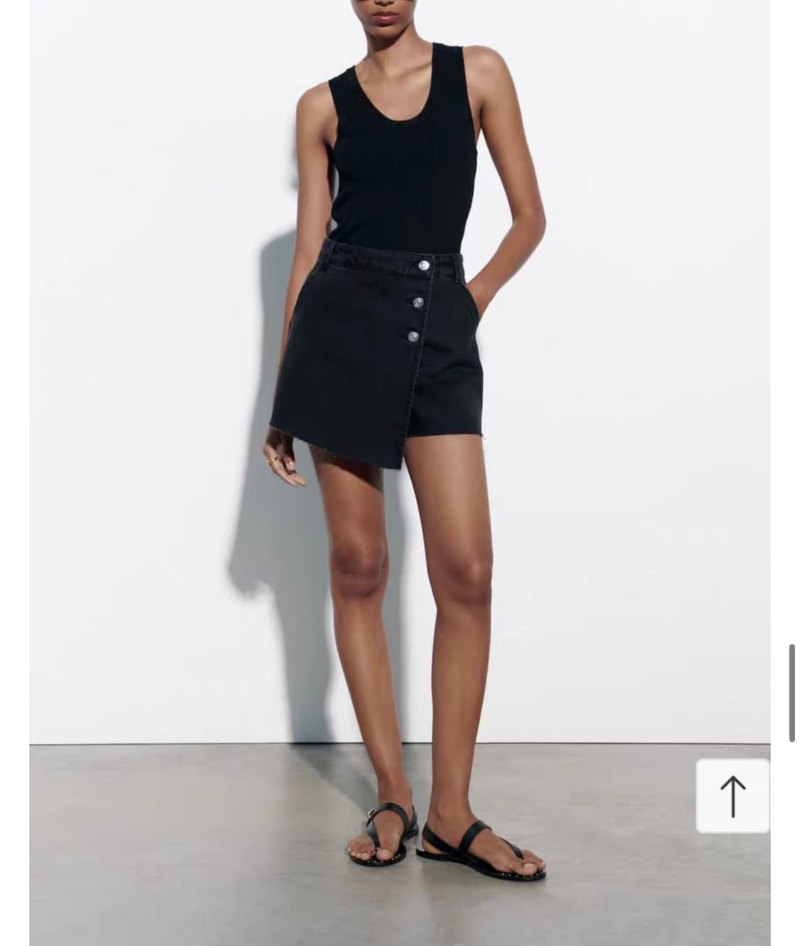 Zara 벨티드 더블데님 치마바지 상품이미지2