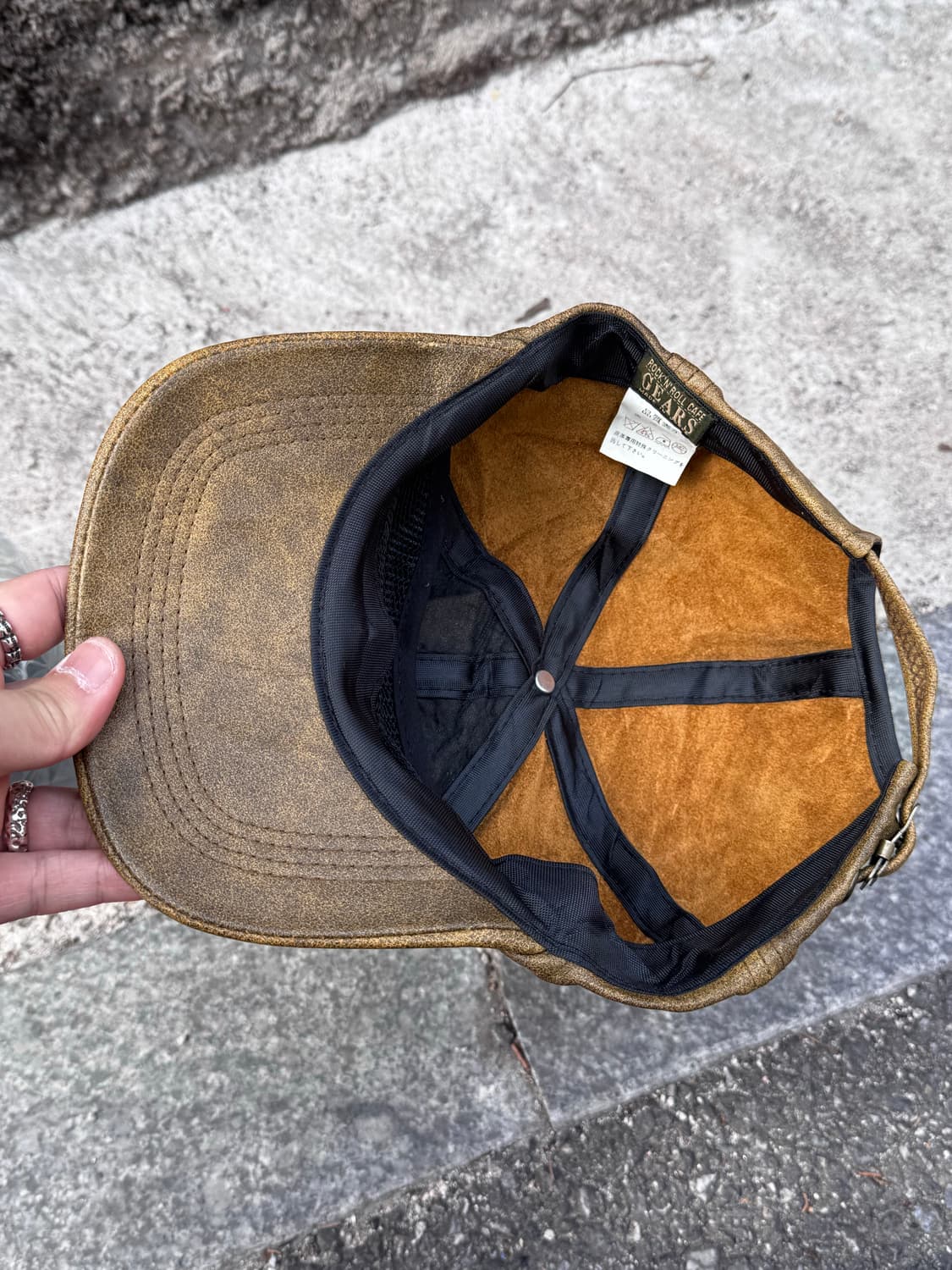 빈티지 디스트로이드 레더 캡  상품이미지3