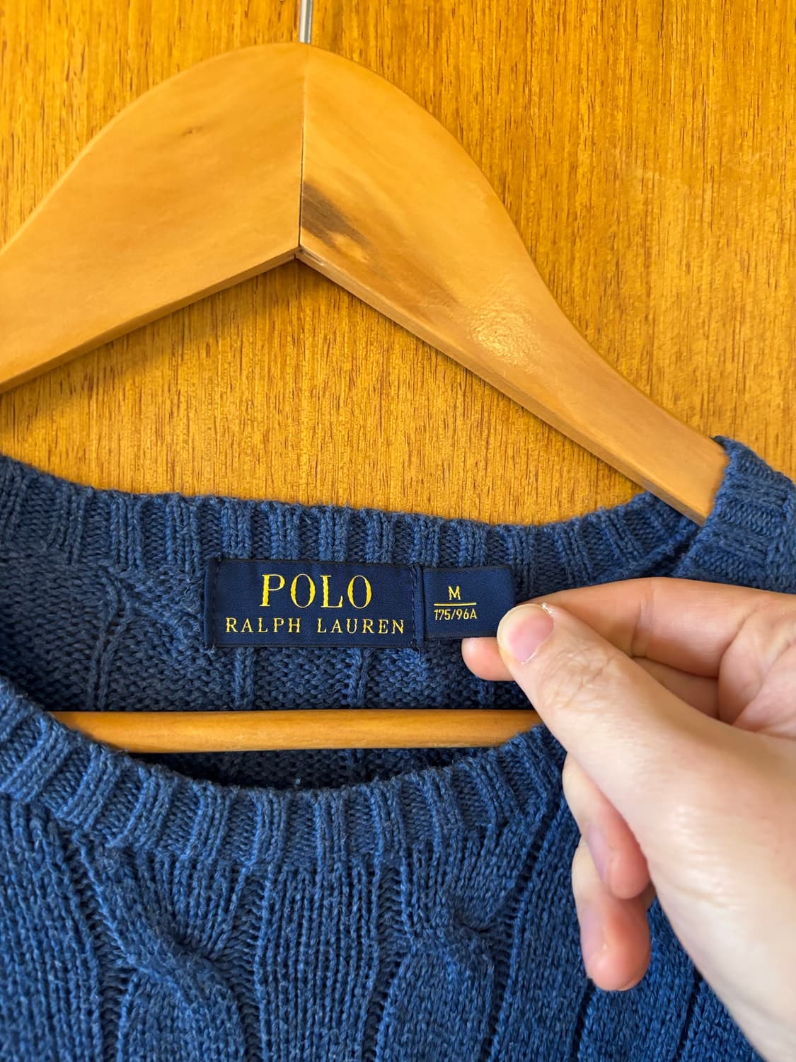 폴로 랄프로렌 케이블 니트 블루 상품이미지3