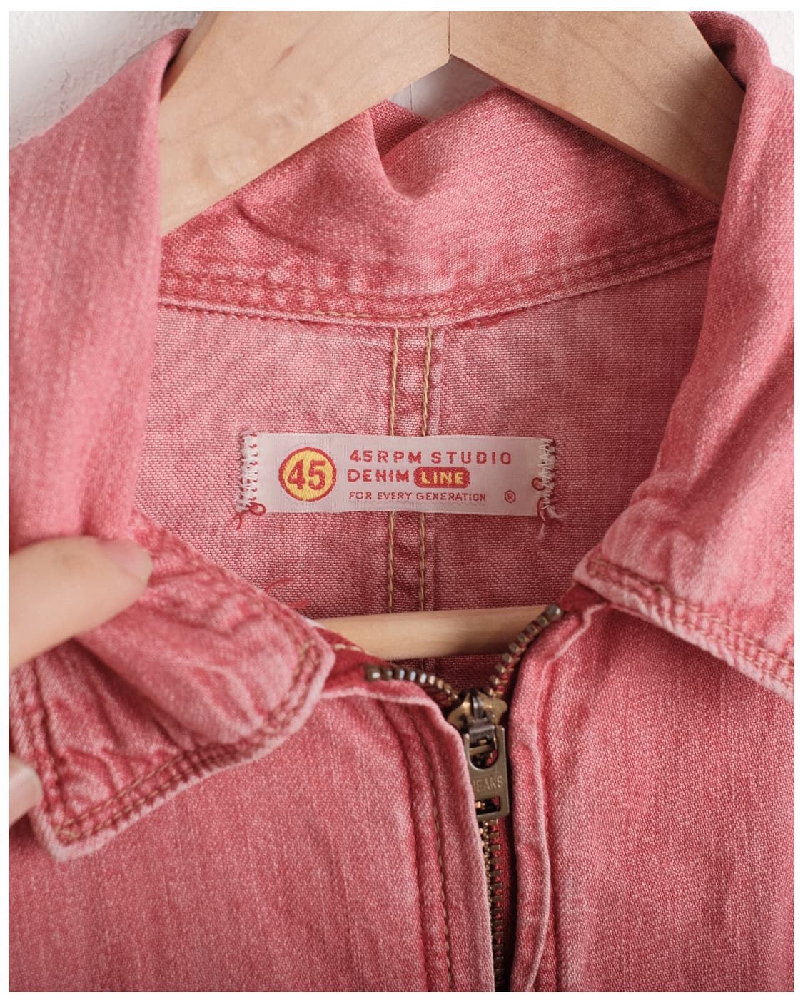 45rpm 레드 패브릭 블루종 추천 55-66 사이즈 상품이미지3