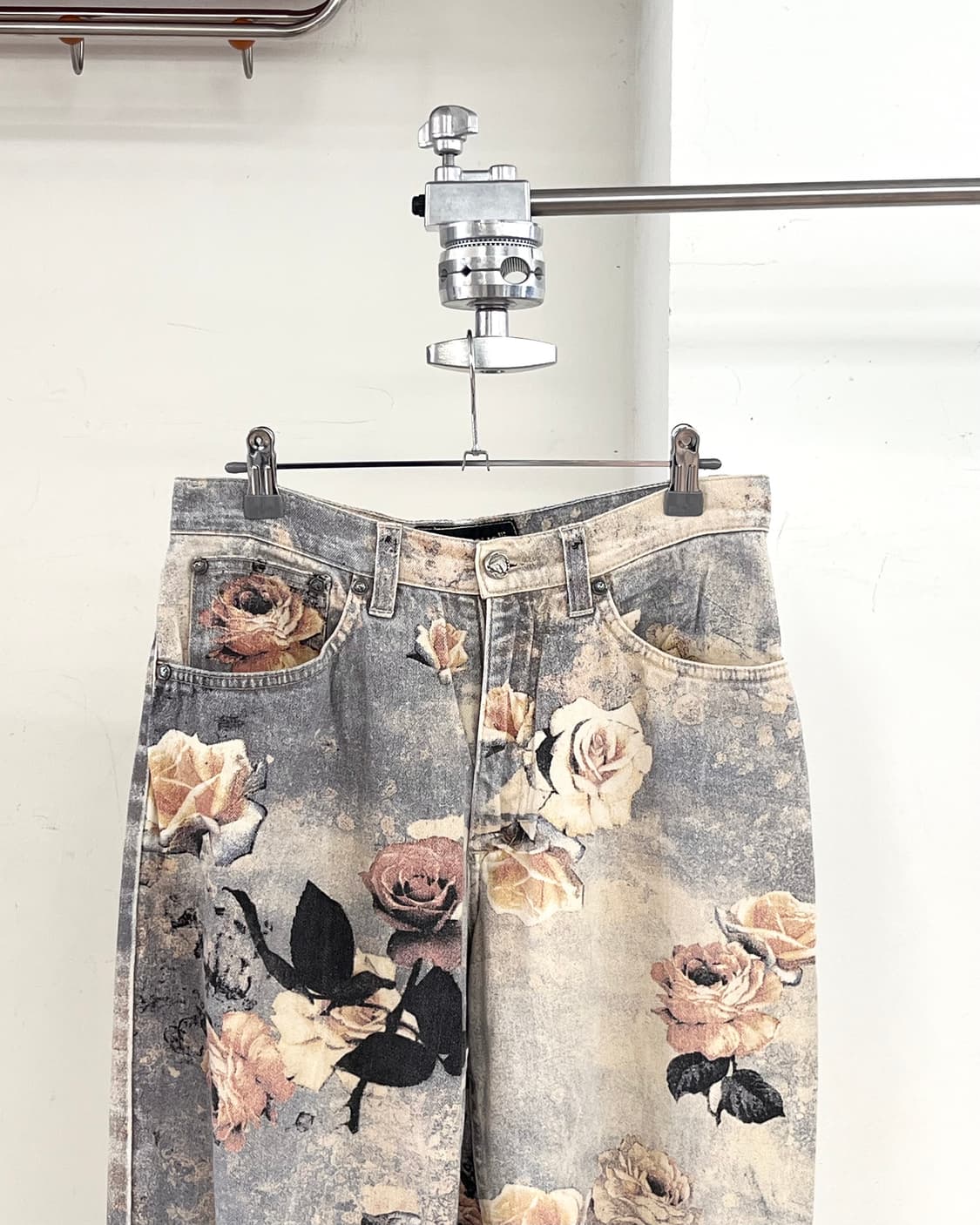 로베르토 카발리 멀티컬러 플로럴 프린트 진스 상품이미지2