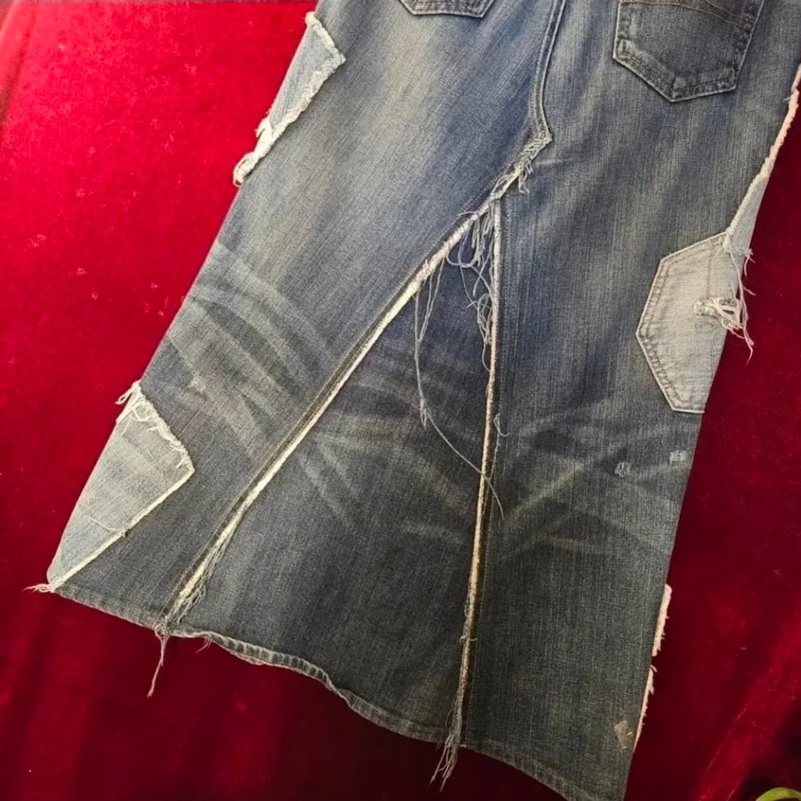 랄프로렌 포켓 덧뎀 데님 롱 스커트 25-26size 상품이미지6