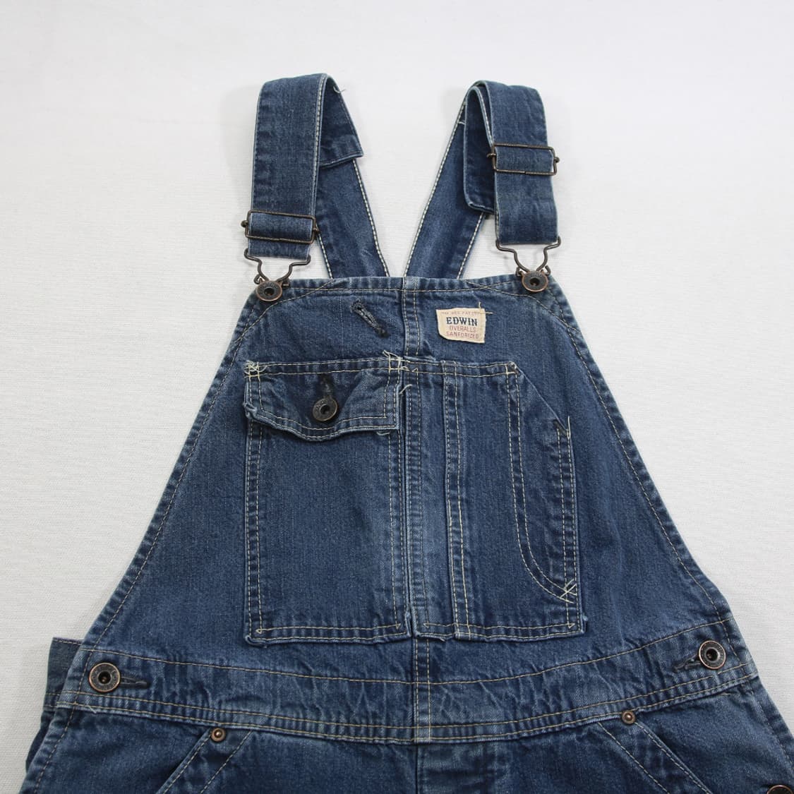 (착용컷) EDWIN 신치백 데님 오버롤 팬츠 (남성용) 상품이미지5