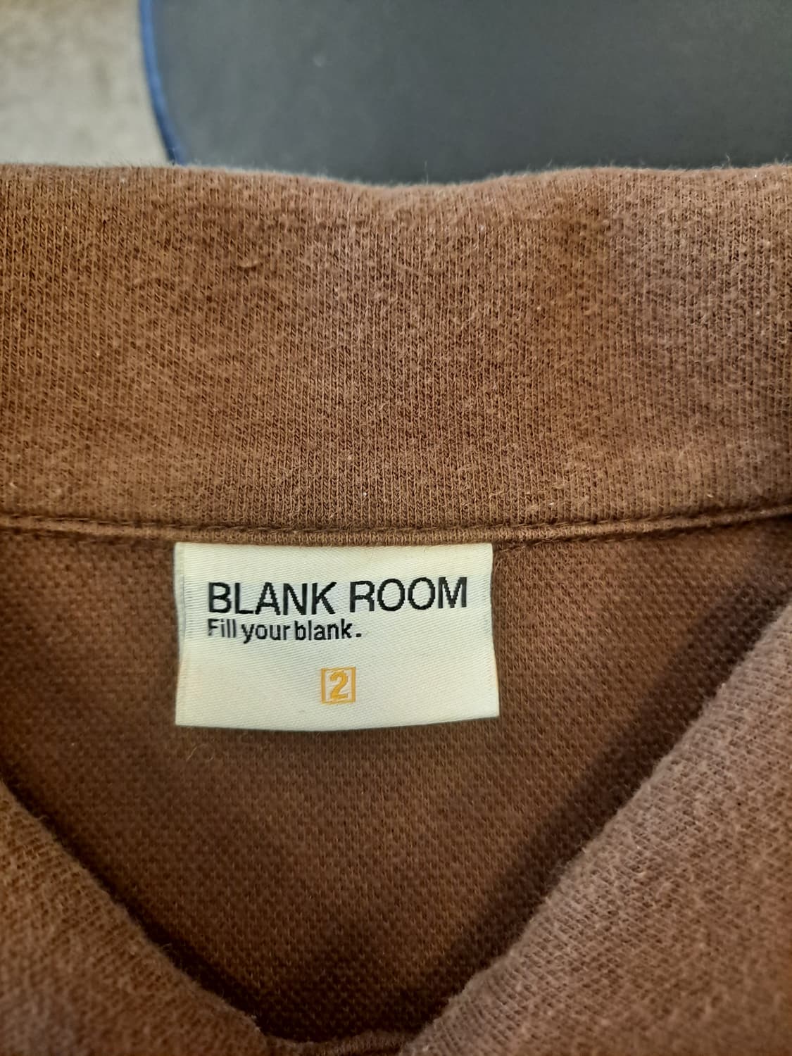 블랭크룸 브라운 긴팔 카라티 2사이즈 상품이미지3